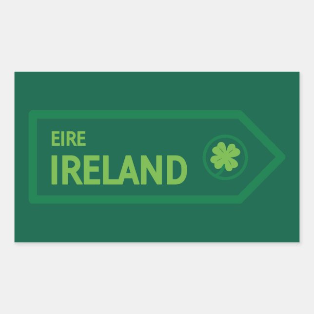 Pegatina Rectangular Señal de carretera de Irlanda (Anverso)