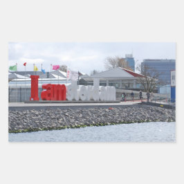 Pegatina Rectangular Señal Soy Amsterdam, Países Bajos