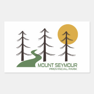Pegatina Rectangular Sendero del Parque Provincial Mount Seymour