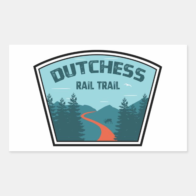 Pegatina Rectangular Sendero ferroviario holandés (Anverso)