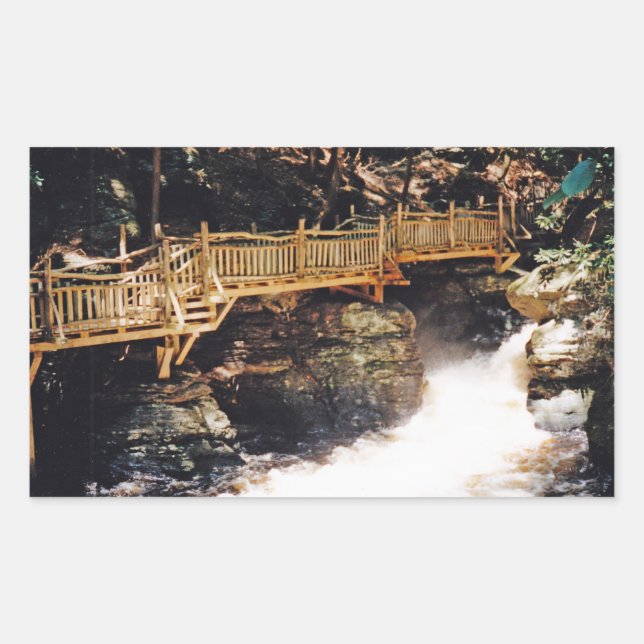 Pegatina Rectangular Sendero peligroso (Anverso)