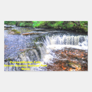 Pegatina Rectangular Sendero Pontnedfechan Falls - Gales