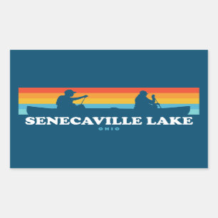 Pegatina Rectangular Senecaville Lake Ohio Canoe