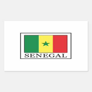 Pegatina Rectangular Senegal