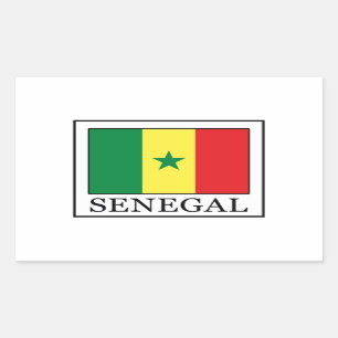 Pegatina Rectangular Senegal