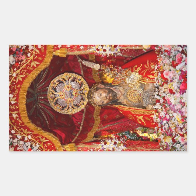 Pegatina Rectangular "Senhor Santo Cristo dos Milagres" (Anverso)