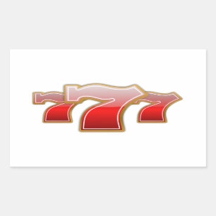 Pegatina Rectangular Séptimos afortunados - Chaqueta de Máquina Tragape