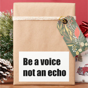 Pegatina Rectangular Ser una voz no un eco