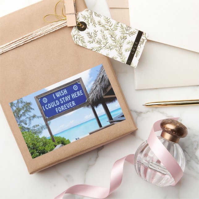 Pegatina Rectangular Serene Beach Vibes (Regalar)