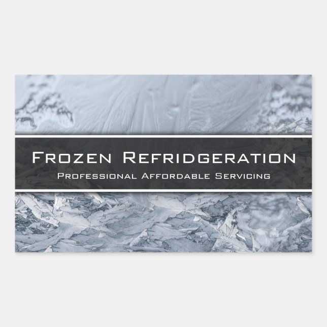 Pegatina Rectangular Servicio de refrigeración profesional - Tarjeta de (Anverso)