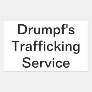 Pegatina Rectangular Servicio de Tráfico de Drumpf Hankamer Artjunkhaus