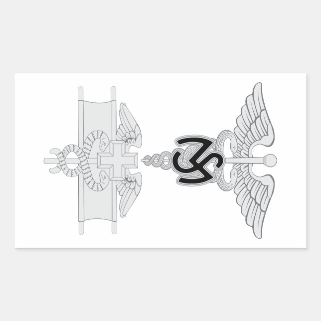 Pegatina Rectangular Servicio Médico EFMB (Anverso)