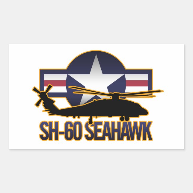 Pegatina Rectangular SH-60 Seahawk (Anverso)