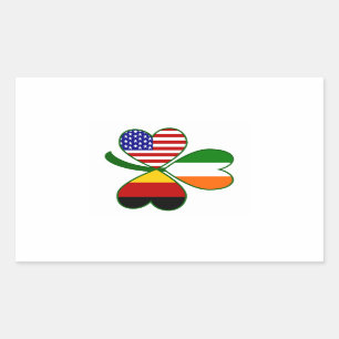 Pegatina Rectangular Shamrock alemán