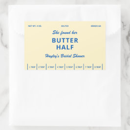 Pegatina Rectangular She Found Her Butter Half Bridal Shower Label