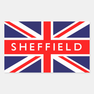 Pegatina Rectangular Sheffield : Bandera británica