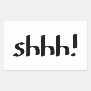 Pegatina Rectangular Shhh