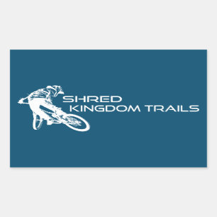 Pegatina Rectangular Shred Kingdom Trails Vermont Mountain Biking