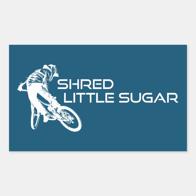 Pegatina Rectangular Shred Little Sugar Arkansas Mountain Bicicleta (Anverso)
