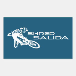 Pegatina Rectangular Shred Salida Colorado Mountain Bicicleta