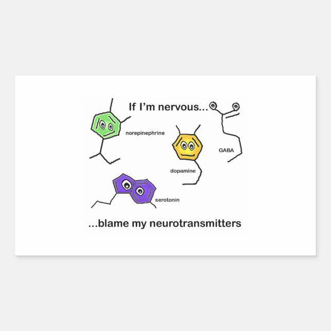 Pegatina Rectangular Si estoy nervioso... (Anverso)