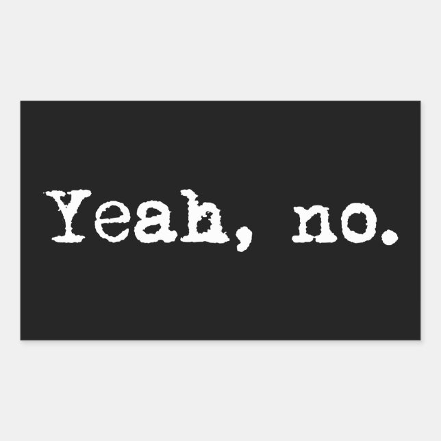 Pegatina Rectangular Sí, no (Anverso)
