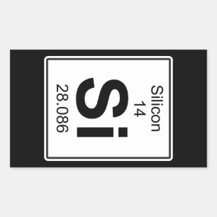 Pegatina Rectangular Si - Silicon