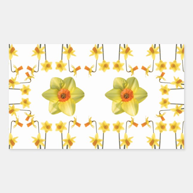 Pegatina Rectangular Siempre primavera (Anverso)