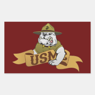 Pegatina Rectangular Siempre un marine