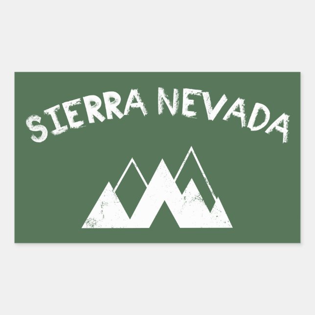 Pegatina Rectangular Sierra Nevada (Anverso)