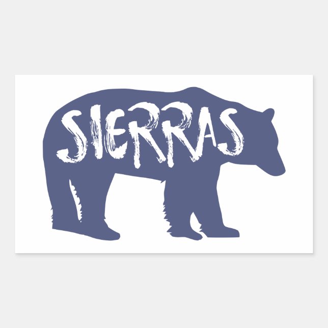 Pegatina Rectangular Sierras Bear (Anverso)