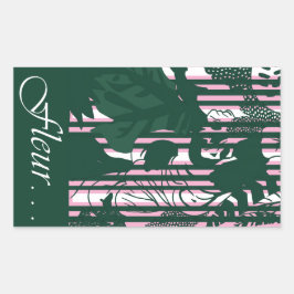 Pegatina Rectangular Signature Stripe Closure Sticker 02