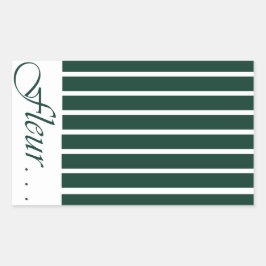 Pegatina Rectangular Signature Stripe Closure Sticker Tropical Modern