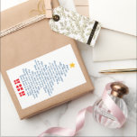 Pegatina Rectangular Silent Night<br><div class="desc">Silent night,  holy night,  all is calm,  all is bright. Round yon virgin mother and child. Holy infant,  so tender and mild,  sleep in heavenly peace,  sleep in heavenly peace.</div>