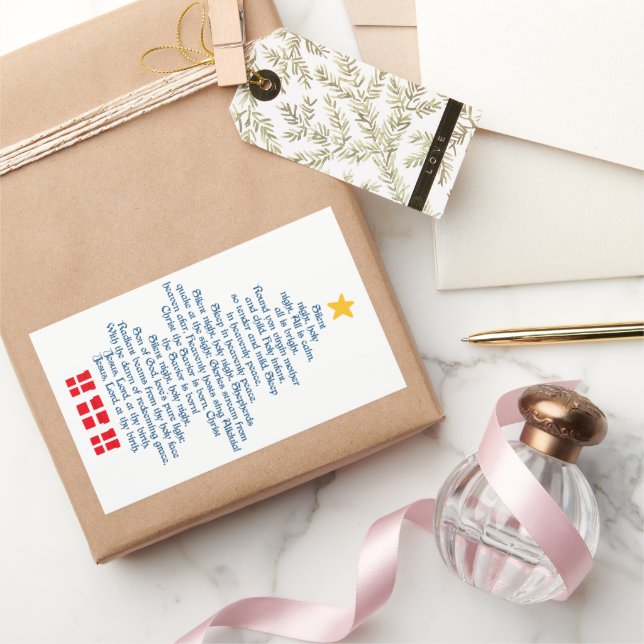 Pegatina Rectangular Silent Night (Regalar)