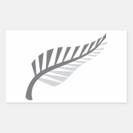 Pegatina Rectangular Silver Fern Awesome New Zealand image