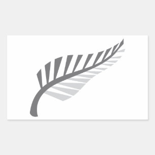 Pegatina Rectangular Silver Fern Awesome New Zealand image