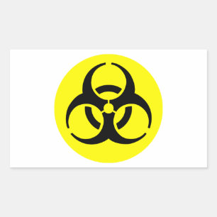 Pegatina Rectangular Símbolo de BioHazard