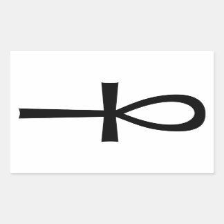 Pegatina Rectangular Símbolo de vida egipcio ankh