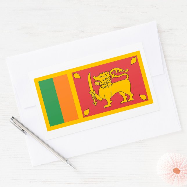 Pegatina Rectangular Símbolo del león de la bandera nacional de Sri Lan (Subido por el creador)