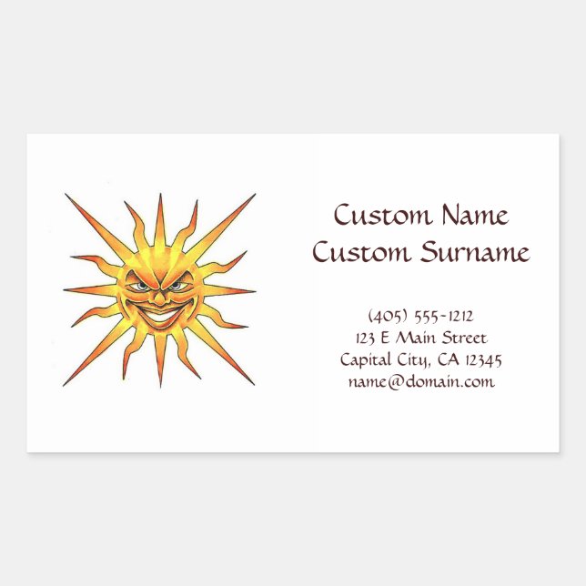 Pegatina Rectangular Símbolo del tatuaje del personalizado de Guay malv (Anverso)