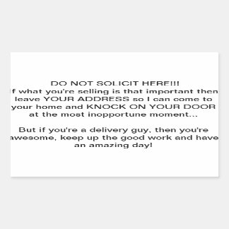 Pegatina Rectangular sin solicitud