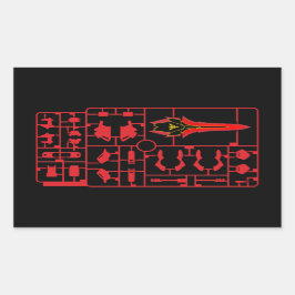 Pegatina Rectangular sinanju gundam gunpla plamo modelo de plamo kit de