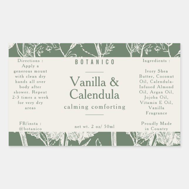 Pegatina Rectangular Síndrome de jabón verde salchicha bucal (Anverso)