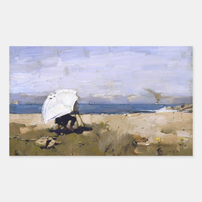 Pegatina Rectangular Sir James Guthrie - difícilmente en él (Anverso)