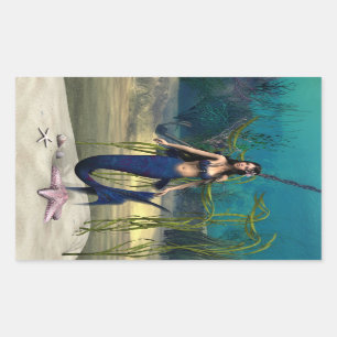 Pegatina Rectangular Sirena