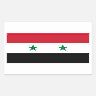 Pegatina Rectangular Siria/bandera siria