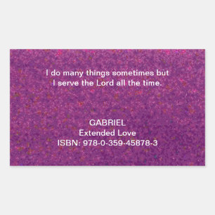 Pegatina Rectangular Sirvo al señor todo el tiempo.