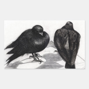 Pegatina Rectangular Situación grave de la paloma 2012