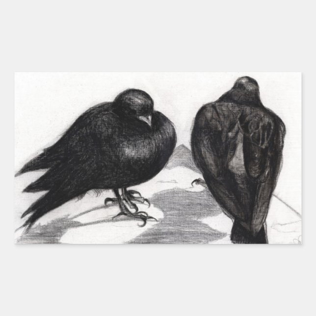 Pegatina Rectangular Situación grave de la paloma 2012 (Anverso)